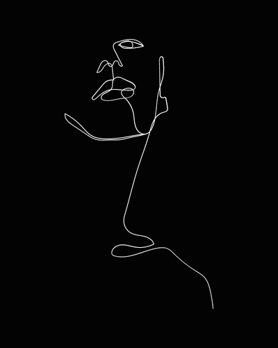 Dessin au trait d'un visage